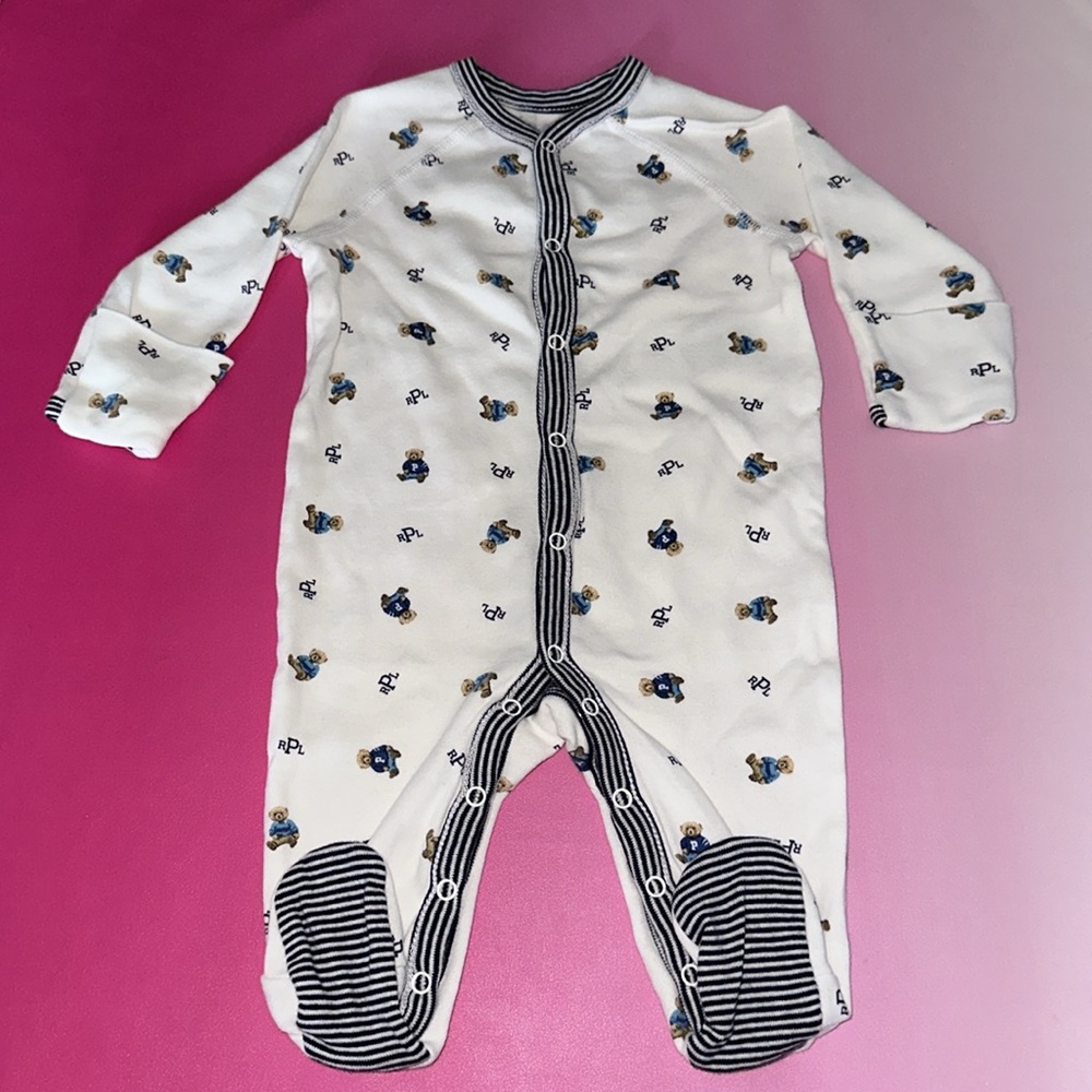 Ralph Lauren polo bear onesie